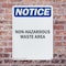Signmission Non-Hazardous Waste Area OSHA Notice Sign, Plastic, 7in W x 10in L, 2PK OS-2PACK-NS-P-710-V-15074 - alternate 2